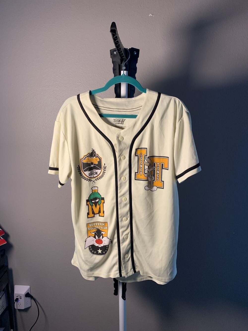Looney Tunes Bugs Bunny Daffy Duck Sylvester Marvin The Martian Baseball Jersey